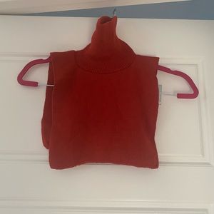 Fake Turtle Neck for Layering Red